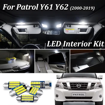 100% Biela, Canbus led interiéru Vozidla svetla Kit Pre Nissan Patrol Y61 Y62 interiérové led špz svetlo (2000-2019)