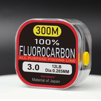 100% Fluorokarbón vlasec 300M/984FT Materiál Z Japonska, Monofil Uhlíkových Vlákien Leader Line Pesca