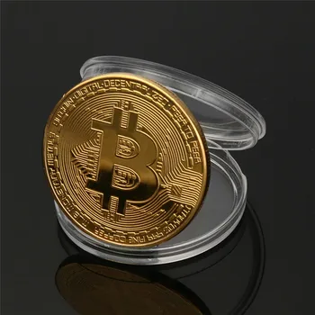 100ks Pozlátené Bitcoin Mince, Pamätné Mince Casascius Bit Mince BTC Mince Umelecké Zbierky Fyzické Zlato Zberateľskú Darček