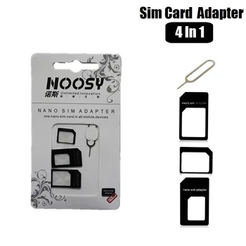 10PCS 4in1 Nano SIM Kartu Adaptér Súprava Micro SIM Štandardná SIM Karta Prevodníka S Ihlou pre iPhone, Tablet Všetky Mobilné Telefón