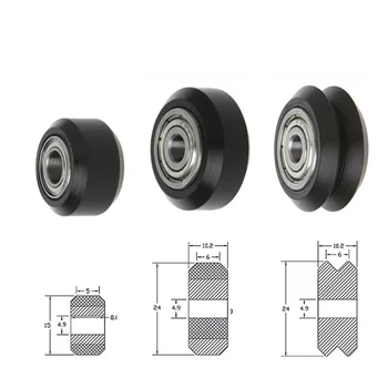 10pcs CNC Kolesá Plastu POM Malé a Veľké Pasívne Kolo kolesa perlin kolesa & V-typ pre V-Slot) C-Beam 3d tlačiarne diely