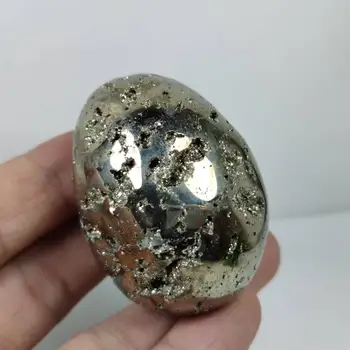 180-250 g Zlatý Železa Pyritom Geode Vajcia Leštené Prírodné Šumivé Kocky Druzy Crystal Minerálne Klastra Vzor - Peru
