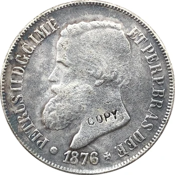 1876 Brazília 500 Reis mince KÓPIA