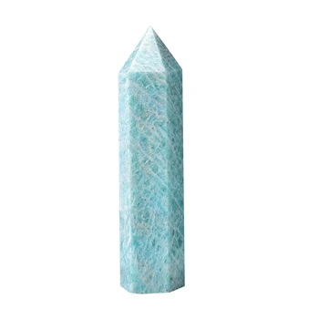 1pc Prírodné Amazónie Crystal Bod Meditácie Liečivý Kameň Reiki Obelisk Crystal Prútik Ornament pre Domova Pyramídy Darček