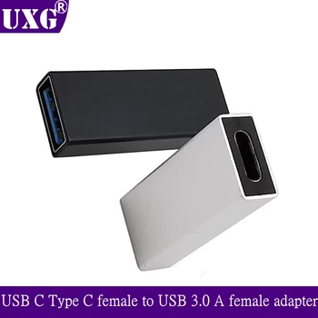 1PCS Black & Silver High speed USB C USB 3.1 Typ C samica na USB 3.0 žena adaptér converter adaptér 5gbps Prenos Dát