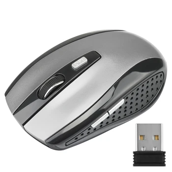 2.4 GHz Wireless Mouse 6 Tlačidlá Optická Herná Myš Nastaviteľné DPI Hráč Bezdrôtových Myší s USB Prijímač pre Počítač PC