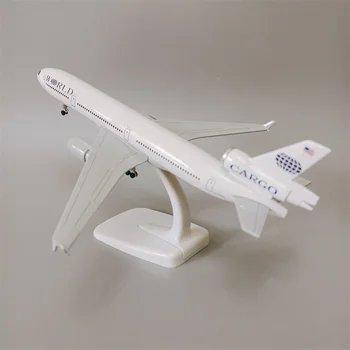20 cm USA Letecké spoločnosti Sveta Cargo MD MD-11 Dýchacích ciest Diecast Lietadlo Model Lietadla Model Zliatiny Kovov Lietadla w Kolesá Vstupnej Výstrojom