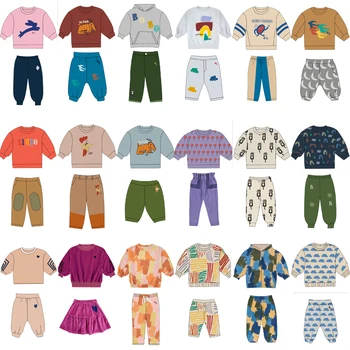 2022 Deti, Mikiny a Športové Oblečenie Nohavice Sady BC Chlapci Dievčatá Roztomilý Kreslený Tlač Pulóver Svetre Dieťa, Batoľa Outwear Obliekať