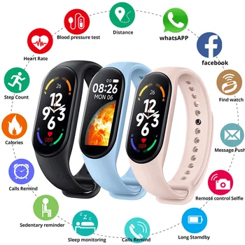2022 Módne M7 Smart hodinky pánske a dámske športové náramok nepremokavé tep a telo fitness monitorovanie aktivity tracker