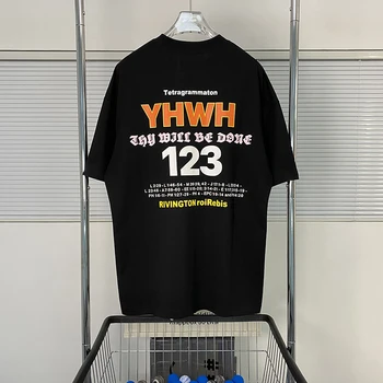 2022 Nadrozmerné RRR123 T Shirt Muži 1:1 Vysokej Kvality RRR 123 Žien Vintage T-shirt Kríž Módne Bavlna Tees Oblečenie Mužov