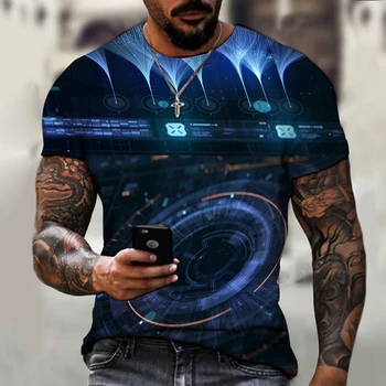 2022 Nové pánske 3D Tlač T-Shirt Budúcnosti Nové Technológie Oblečenie Street Fashion Design Kolo Krku Voľné Mládež T-Shirt