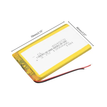 3,7 V 1300mAh Lipolymer Batérie 404070 Nabíjateľná Li-polymer Lithium Bunky Pre GPS Reader DVD Rekordér POLOVICE PAD
