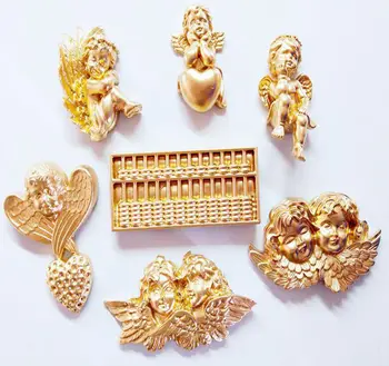 3D magnet na chladničku dekor Európskej cute little angel zlato abacus chladnička magnety Živice správu nálepky roztomilý magnety darček