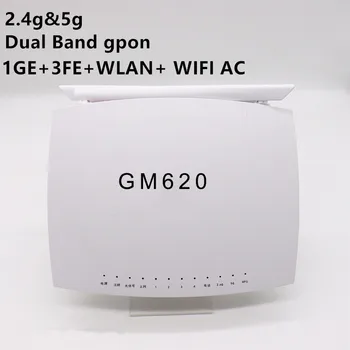 4/5 ks/veľa GM620 onú exkluzivitu 5G Pasívne 1GE+3FE WLAN+2.4 g&5g WIFI AC GPON gm620 onú exkluzivitu ONT doprava zadarmo FTTH Optické Router