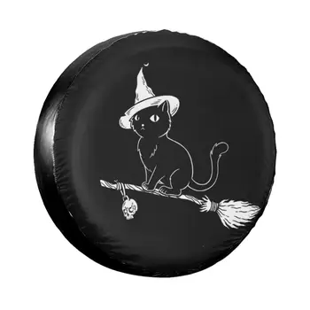 A Witchy Black Cat Pripravený Na Halloween Náhradné Koleso Pneumatiky Kryt pre Mitsubishi Pet Milenci Príslušenstvo Vozidla 14