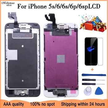 AAA+++ Úplné Zostavy Pre iPhone 6 6S Plus LCD Fotoaparátu Tlačidlo Domov Ukončené Obrazovke Náhradné Zhromaždenie Displej Záruka