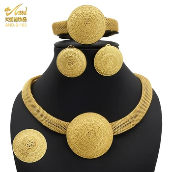 ANIID Dámske Etiópskej Pozlátené Šperky Set Svadobné Dubaj Šperky, Svadobné Brazílsky Eritrejsko Afriky Náušnice Náhrdelníky Nastaviť