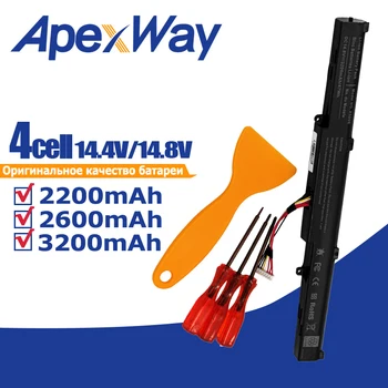 Apexway 14,8 v V A41-X550E Notebook Batéria pre ASUS X450 X450E X450J X450JF X751M X751MA X751L X750JA A450J A450JF A450E F450C F450V