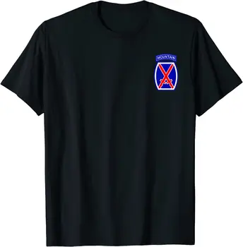 Armáda 10. Horskej Divízie Vojenskej Pechotnej Patch Muži T-Tričko Krátky Rukáv Bežné Bavlnené O-Krku Letné Tričko