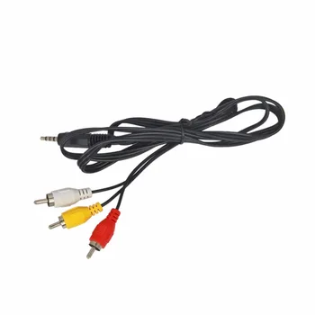 AV kábel 1:3 audio kábel proso set-top box pripojený k TV lotus video kábel 3,5 mm audio 1:3 video kábel