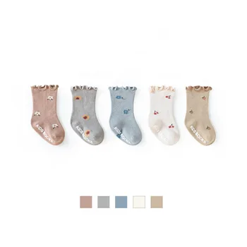 Baby Ponožky Jeseň Dieťa Anti-Slip Vytlačené Ponožky 0-5Y detské Ponožky