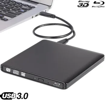 Bluray Prehrávač Externej Optickej Jednotky USB 3.0 Blu-ray BD-ROM, CD/DVD-RW Napaľovačky Spisovateľ Prenosný Rekordér pre Apple macbook Notebook