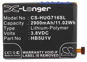 Cameron Čínsko Vysokej Kvality 2900mAh Batérie HB5U1V pre Huawei Ascend D2, Ascend D2-0082, Ascend D2-2010