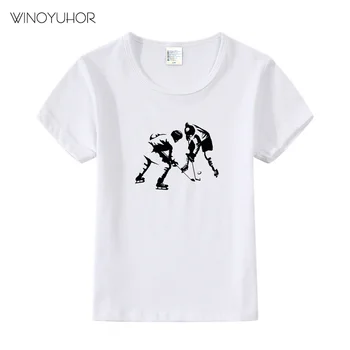 Chlapci Dievčatá Ice Hockeyer T-Shirt Deti Krátke Rukávy Lete Bežné T Shirt Deti Topy, Tričká Detské Oblečenie