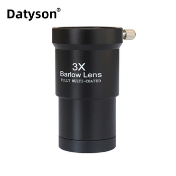 Daytson 1.25 palcový 3X Barlow Šošovky Úplne Čierna Multi-Optické Sklo Potiahnuté M42x0.75mm Závit pre Štandardné Ďalekohľad Okulára