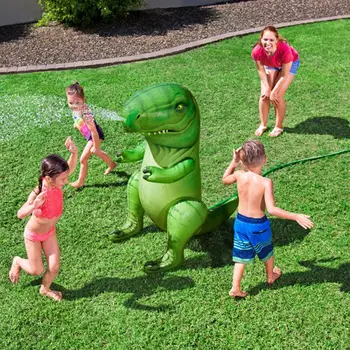 Dinosaurov Vodné Sprinklerové Hračky Nafukovacie T-Rex Vody Hračky pre Batoľatá Deti Outdoor Záhrada Záhrade Bazén, Vodné Fun