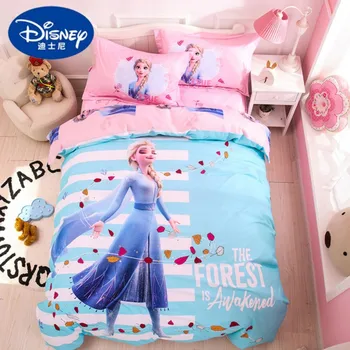 Disney Hot Ľadová Princezná Elsana Farebné Tlač posteľná bielizeň Ružová Pohodlné Dole Deka Kryt obliečka na Vankúš Spálne Dekorácie pre Dievčatá