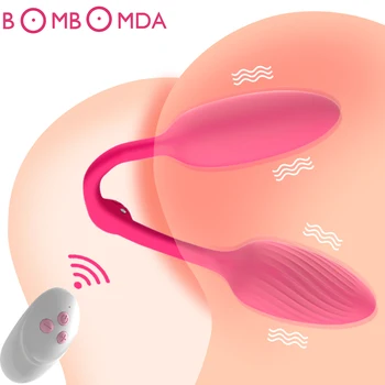 Dvojité Dildo Análny Vibrátory Sexuálne Hračky pre Ženy Bezdrôtové Diaľkové Stimulátor Klitorisu Zadok Plug Vibračné Vajíčka Dospelých Masturbator