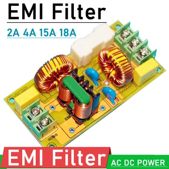 EMI power Filter 2A 8A 15A 25A EMI elektromagnetické rušenie Filter modul AC DC napájanie, Čistička Zosilňovač Filtrovanie Šumu NOVÉ