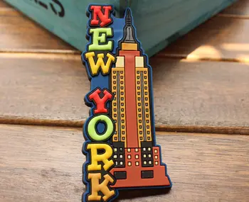 Empire State Building v New Yorku, USA cestovný Ruch Cestovný Suvenír Darček 3D Gumy Chladnička Chladnička Magnet Nálepky Domova