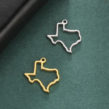 EUEAVAN 10pcs/veľa Texas Mapu Kúzlo Nehrdzavejúcej Ocele Chams pre Šperky, Takže Prívesok DIY Náhrdelník Ručné Doplnky, Veľkoobchod