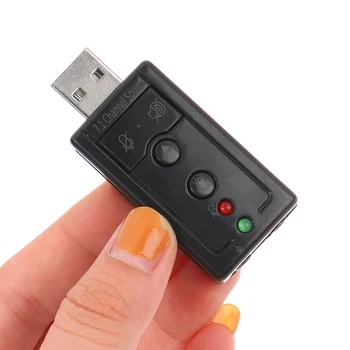Externé Mini USB 2.0 3D Virtuálne 480Mbps 7.1 Kanálové Audio Zvukovú Kartu Adaptér pre PC Desktop, Notebook