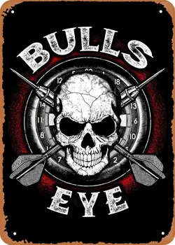 Fanzi Vintage Vzhľad, Kovový Znak Šípky Šípky Bulls Eye 8