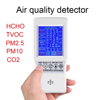 Formaldehyd Presné Testovanie PM2.5 PM10 CO2 AQI Detektor Home Office v Interiéri Merací Nástroj Multifunkčné Kvality Ovzdušia Monitor