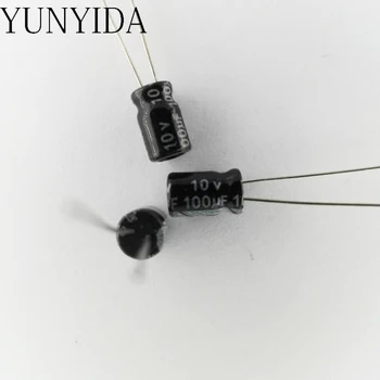 Hliníkové elektrolytické kondenzátor 10V 100uf 50PCS 4*7MM