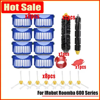 Kompatibilné pre IRobot Roomba 600 Series S Flexibilné Šľahač Hlavné Bočné Kefa 3-Ozbrojené Kefa Hepa Filtre Súprava Náhradných Dielov Súpravy