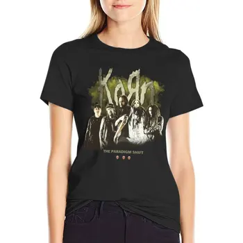 Korn Tps Paradigmy Tour 2014 Nadrozmerné T-Shirt Vlastné Oblečenie pre Ženy 100% Bavlna Streetwear Veľká Veľkosť Top Čaj