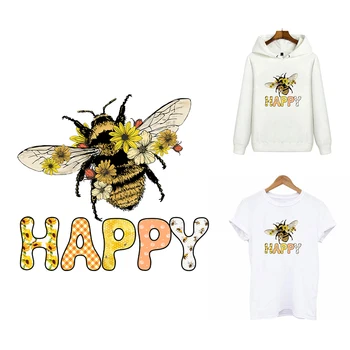 Kvet Bee Tepelnej Nálepky Na Oblečenie Roztomilý Zvieratá Žehlička Na Patch Pre T-Shirt Darček Deti Obtlačky Prenos Tepla Záplaty