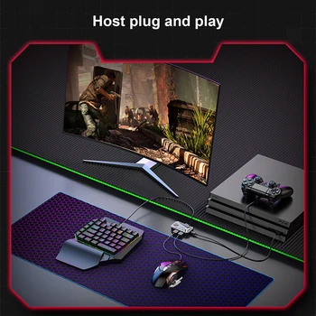 Káblové Mechanické Podsvietenie Klávesnice RGB Myši Converter Kombinovaný Set pre PS4/PS5