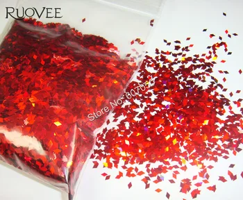 Laser Holografické Červená Farba 2 MM Diamant kosoštvorec Lesk Paillette Flitre Tvar pre DIY Nechtov Umenie Dekorácie