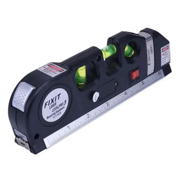 Laser Úroveň Opatrenie Line Pásky Horizont Vertikálne Opatrenie Standard & Metrika Vládcov Viacúčelový Meranie Nástroja Level Laser