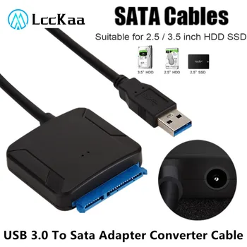 LccKaa USB 3.0 Na Sata Kábel USB SATA Kábel Adaptéra Podporu 2.5/3.5 Palcový Externé SSD HDD Adaptér Pevný Disk Notebook Príslušenstvo