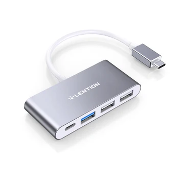 Lention USB C Hub Typ C ROZBOČOVAČ pre MacBook Pro Air Ipad Notebook USB 3.0 Viacportová Nabíjanie Pripojenie USB napájací Adaptér Splitter