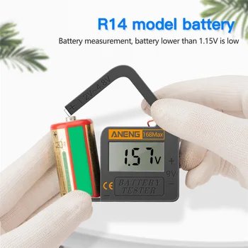 Malé Batérie Tester Univerzálna Batéria Kontrola Batérie Monitor Baterry Reader Pre AA, AAA, C, D 1.5 V, 3.7 V, 9V 1,5 V gombíkovú