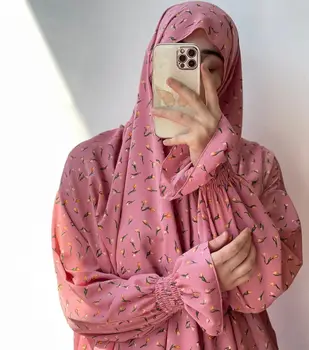 Moslimské Jilbab Jeden kus Ženy Úplné Pokrytie Modlitba Šaty s Kapucňou Abaya Dlhý Rukáv Skromnosť Islamské Oblečenie Dubaj Čierne Šaty, turecké