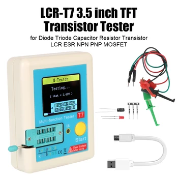 Multi-meter LCR/ESR/PNP/NPN MOSFET Dióda Triode Kapacita Odpor Tranzistora Tester LCR-T7 3.5